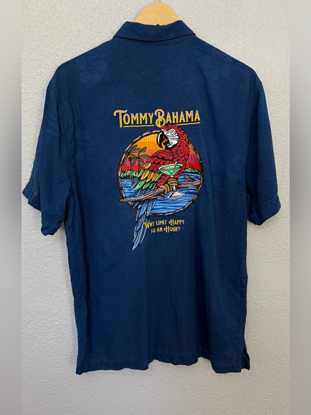 Tommy Bahama | Macaw Parrot “Why Limit Happy to One Hour Camp Shirt | Medium